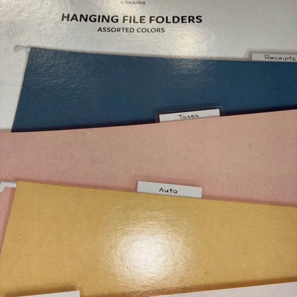 12ct Hanging File Folders - Cottage Core: Multi-Color Paperboard, 9.21